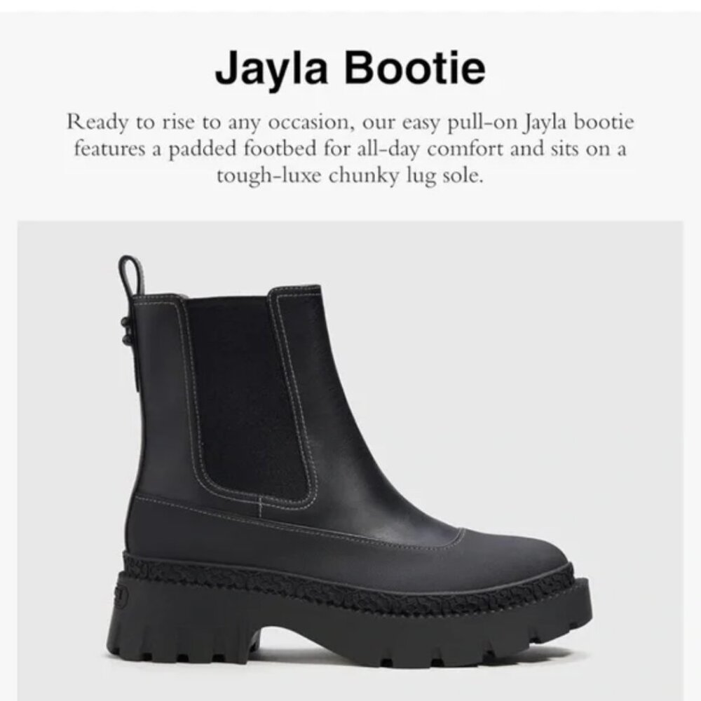 Coach Jayla Leather Bootie